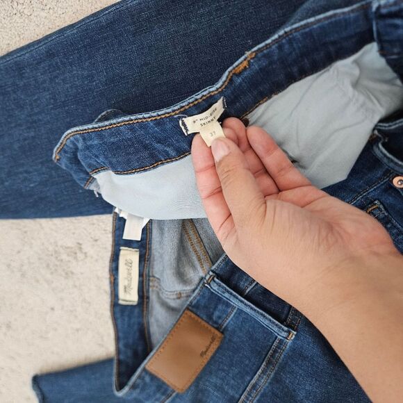 NWOT Madewell Button Fly 9" Mid-Rise Skinny Medium Wash Denim Jeans Women's 37 - Picture 5 of 9